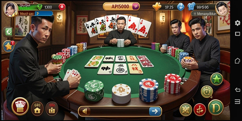 Tampilan menarik dari gameplay QiuQiu di API5000.