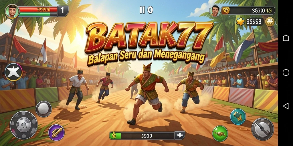 Tampilan gameplay menyenangkan di BATIK77 dengan balapan intens.