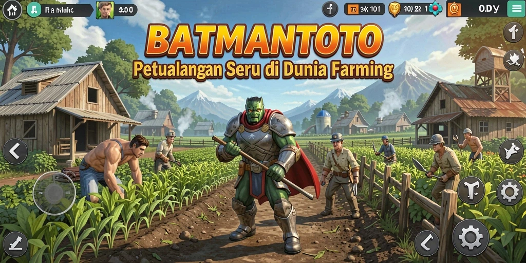 Tampilan gameplay <strong>BATMANTOTO</strong> yang menampilkan ladang hijau subur.