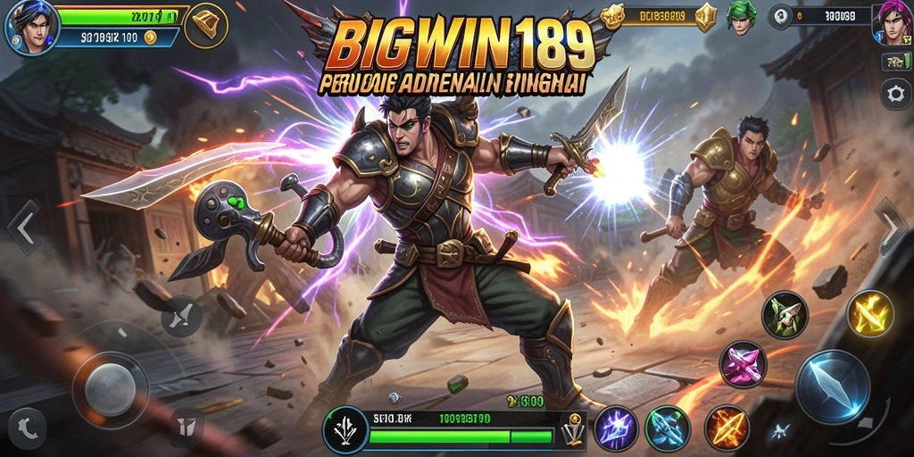 Tampilan gameplay menegangkan dalam pertarungan BIGWIN189.