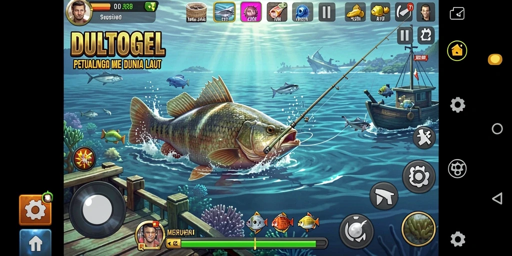 Tangkapan ikan besar dalam gameplay DULTOGEL yang memukau.