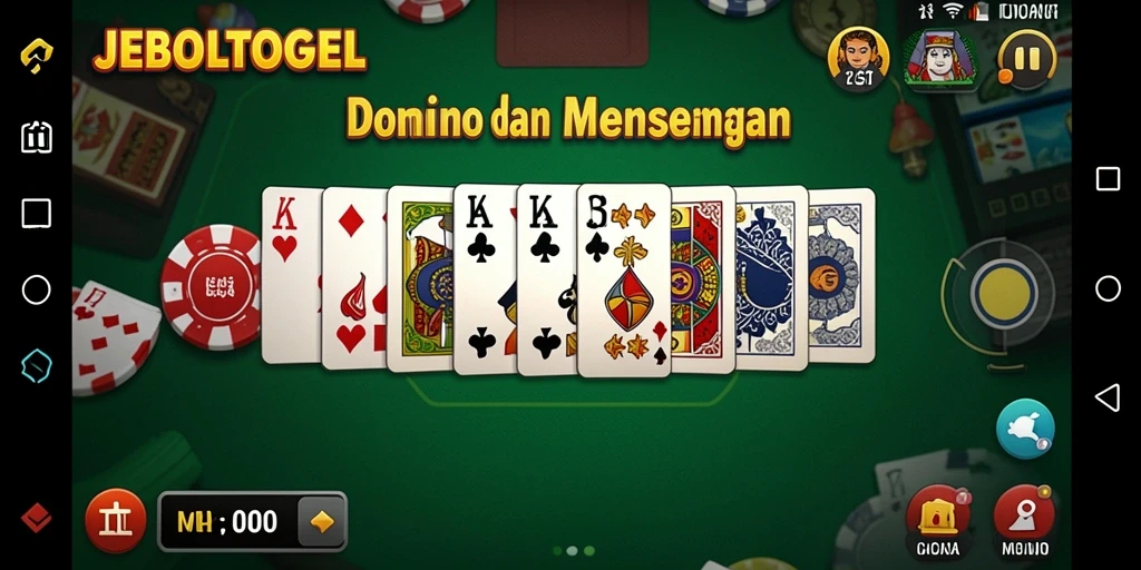 Tampilan gameplay menarik dalam JEBOLTOGEL yang menghadirkan aksi Domino seru.