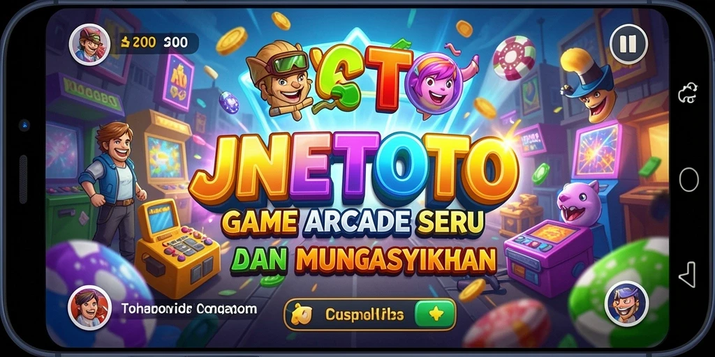 Screenshot gameplay JNETOTO menampilkan aksi seru dalam game Arcade.