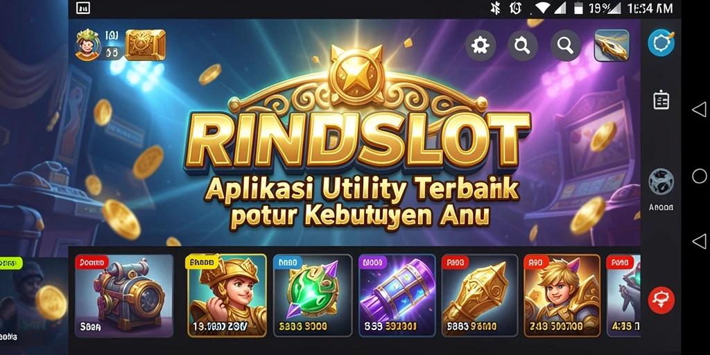 Tampilan antarmuka RINDUSLOT yang sederhana dan mudah digunakan.