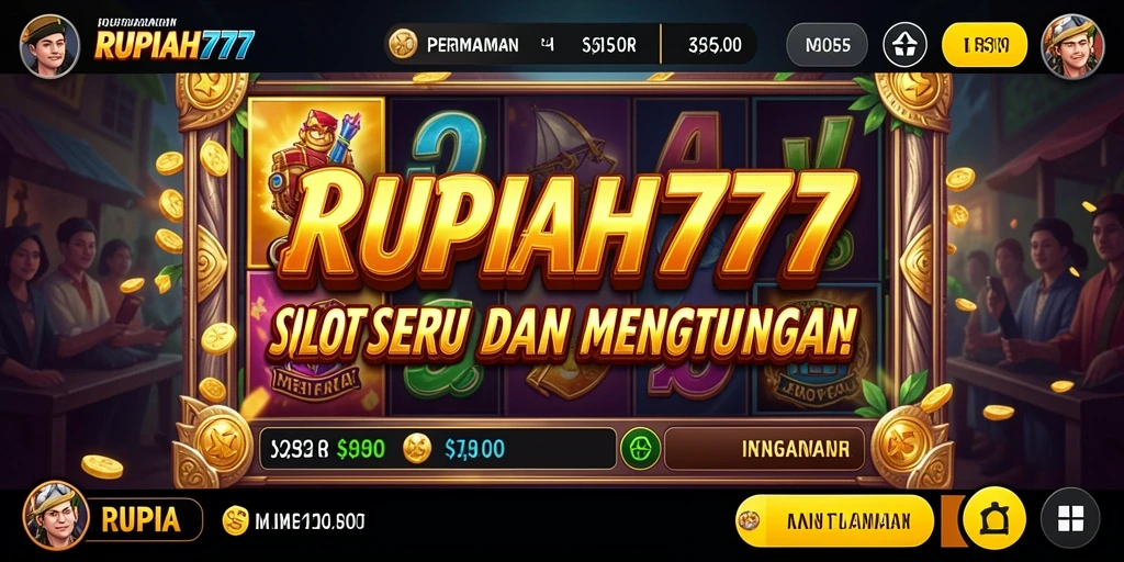 Tampilan permainan Slot RUPIAH777 dengan efek visual yang menarik.