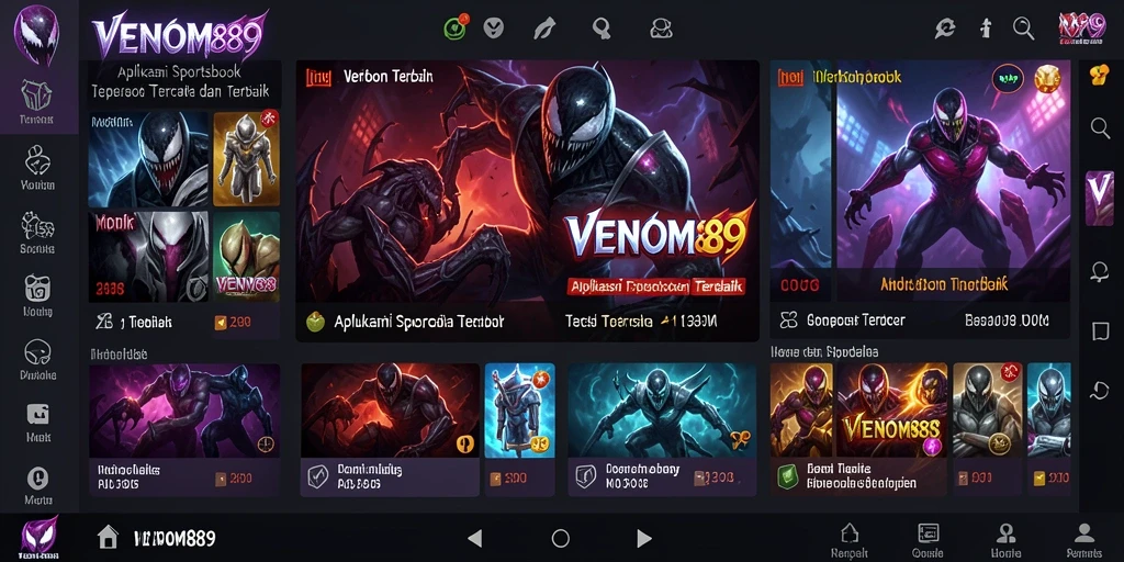 Tampilan menarik dan interaktif dari gameplay Sportsbook VENOM889.
